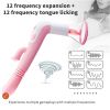 Sucking Vibrator Blowjob Tongue Licking supcionador clitoral Stimulator Telescopic Dildo Vibrator Vagina Sex Toy for Women - Pink