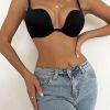 Bra Small Breasts Lady Thin Sexy Gather Comfortably Underwear with Steel Ring Big Chest Show Small - 70B - Black