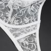 Plus Size Madam Bras Lace Sheer Unpadds Bra See Through Sexy Lingerie Underwear - Blue - 38/85