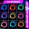 Disco Dance Whip Party 360¬∞ Swivel LED Fiber Optic Whip Rechargeable Fiber Dancing Whips Glowing Light Sparkle Flow Toys Music - CN - red