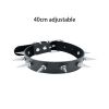 Harajuku Chocker Sexy Heart Lock Key Rivets Black Goth Punk Chokers Gothic Choker Necklace for Women Hip Hop Bondage Cosplay - Rivets
