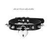 Harajuku Chocker Sexy Heart Lock Key Rivets Black Goth Punk Chokers Gothic Choker Necklace for Women Hip Hop Bondage Cosplay - cn0430p01