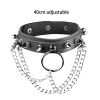 Harajuku Chocker Sexy Heart Lock Key Rivets Black Goth Punk Chokers Gothic Choker Necklace for Women Hip Hop Bondage Cosplay - cn0423p01