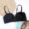 Sexy Underwear Mesh Edge Cloth Beauty Back Push up Breathable Upper Support Sweat-Absorbent Adjustable Comfortable Breast Holding - 70B - Black