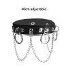 Harajuku Chocker Sexy Heart Lock Key Rivets Black Goth Punk Chokers Gothic Choker Necklace for Women Hip Hop Bondage Cosplay - cn0424p01