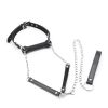 Bondage Silicone Dog Bone Ball Gag,Leash Chain Attached,Puppy Play Mouth Stuffed Stick Restraint Gag Slave Roleplay Sex Toy - 2